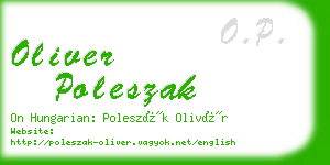 oliver poleszak business card